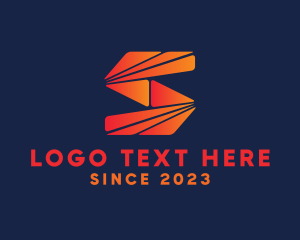 Orange - Tech Startup Letter S logo design