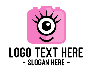 Vlog - Pink Monster Photography logo design