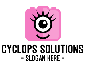 Cyclops - Pink Monster Photography logo design