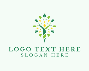 Healthy Living - Leaf Nature Foundation logo design