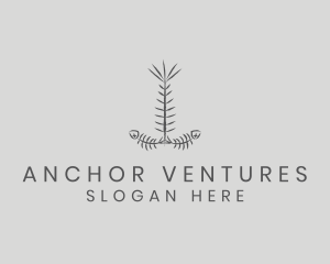 Anchor - Fish Bone Anchor logo design