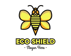 Pesticide - Yellow Wasp Outline logo design