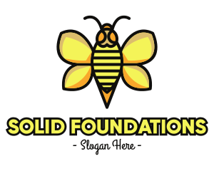 Baby Boutique - Yellow Wasp Outline logo design
