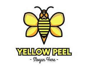 Yellow Wasp Outline logo design