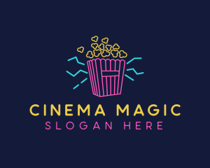 Movie - Popcorn Movie Snack logo design