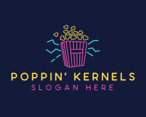 Popcorn - Popcorn Movie Snack logo design