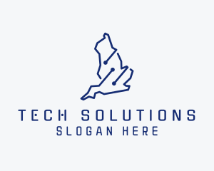 Data Server - England Technology Map logo design