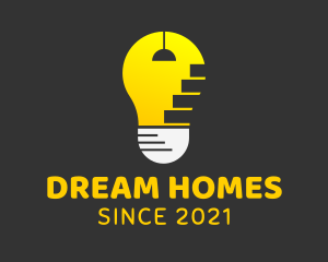 Incadescent - Light Bulb Stairs logo design