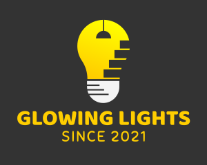 Light Bulb Stairs  logo design