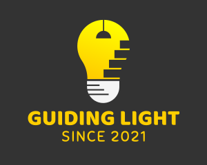 Light Bulb Stairs  logo design