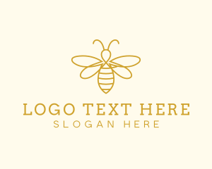 Minimalist - Honey Bee Insect logo design