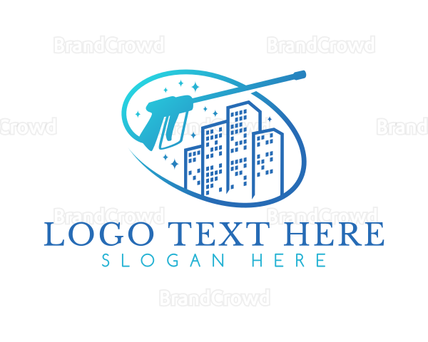 Gradient Building Cleaning Logo