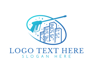 Washer - Gradient Building Cleaning logo design