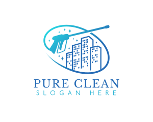 Gradient Building Cleaning logo design