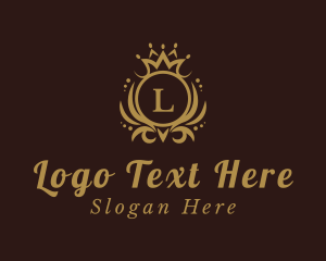 Simple - Fancy Gold Crown logo design