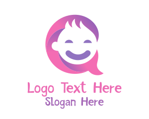 Baby Chat Bubble Logo