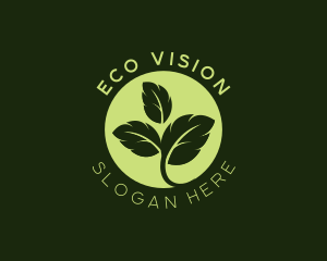 Eco Leaf Sprout logo design