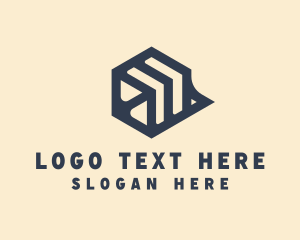 Geometric Cube Business logo design