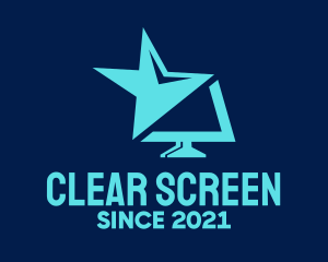 Screen - Blue Star Screen logo design