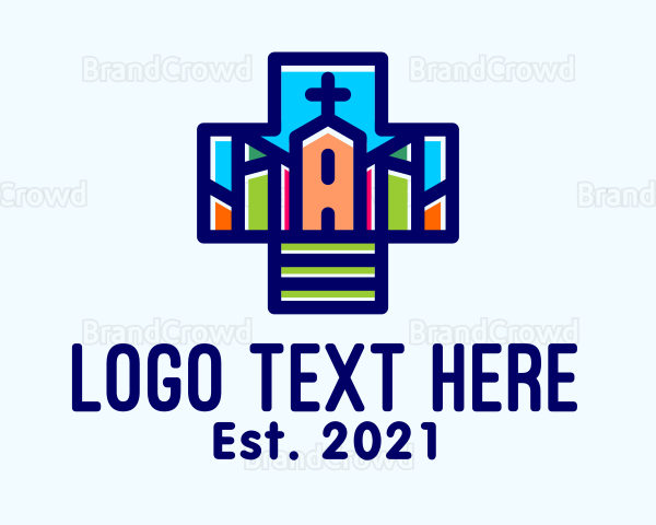 Multicolor Catholic Church Logo