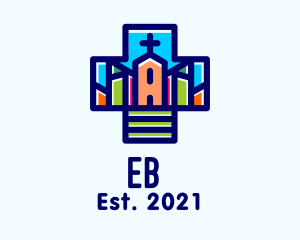 Multicolor Catholic Church  logo design