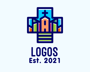 Colorful - Multicolor Catholic Church logo design