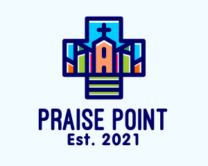 Praise - Multicolor Catholic Church logo design