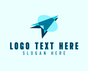 Plane Freight Shipping Logo