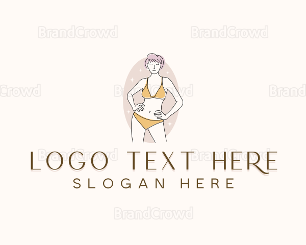 Swimwear Bikini Model Logo