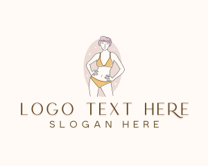 Lingerie - Swimwear Bikini Model logo design