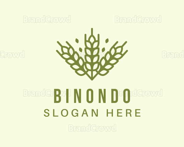 Organic Wheat Farming Logo