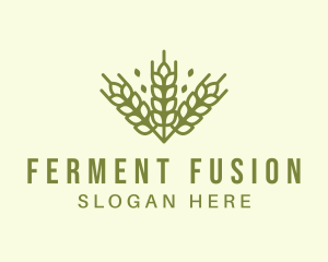 Organic Wheat Farming logo design