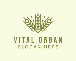 Organic Wheat Farming logo design