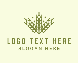 Organic Wheat Farming Logo