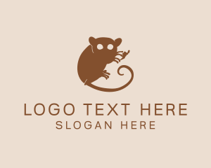 Animal Rescue - Brown Tarsier Silhouette logo design