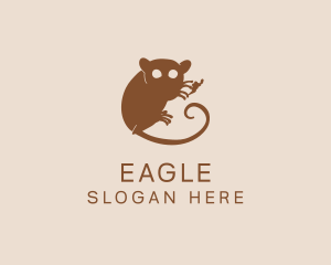 Brown - Brown Tarsier Silhouette logo design