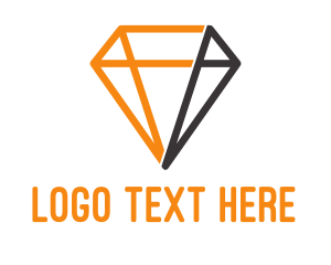 High Class - Modern Diamond Outline logo design