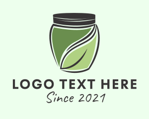 Jar - Organic Leaf Jar logo design