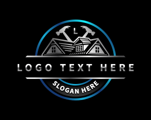 Repair - Hammer Roofing Construction logo design