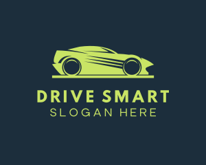 Green Car Speed Drive logo design