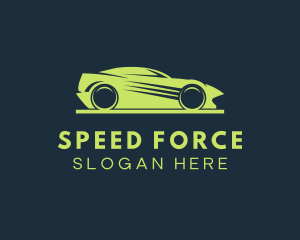 Green Car Speed Drive logo design