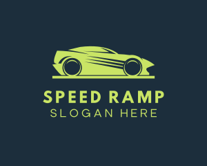 Green Car Speed Drive logo design