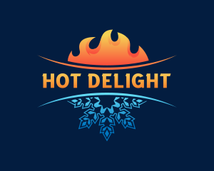 Fire Ice Temperature logo design