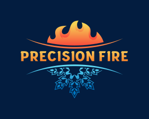 Fire Ice Temperature logo design