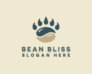 Paw Coffee Bean logo design