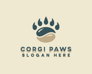 Paw Coffee Bean logo design