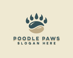 Paw Coffee Bean logo design