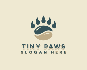 Paw Coffee Bean logo design