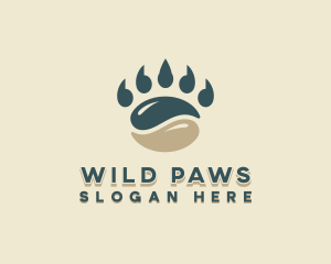 Paw Coffee Bean logo design