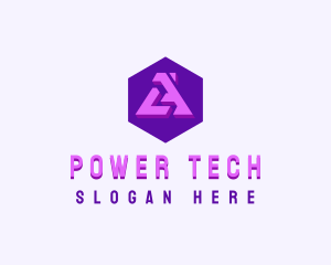 Company - Tech Software Hexagon Letter A logo design
